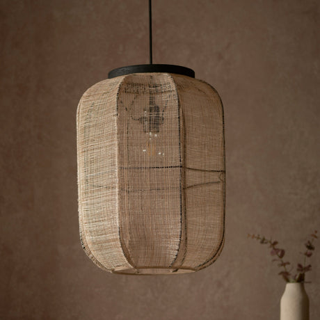 Amos Angarrack Bamboo Linen 3 Light Bar Pendant –  from Amos Lighting + Home