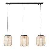 Amos Angarrack Bamboo Linen 3 Light Bar Pendant –  from Amos Lighting + Home