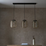 Amos Angarrack Bamboo Linen 3 Light Bar Pendant –  from Amos Lighting + Home