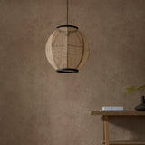 Amos Angarrack Bamboo Linen Pendant Light Round –  from Amos Lighting + Home