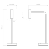 Astro Enna Desk LED Matt Gold Interior Table Light