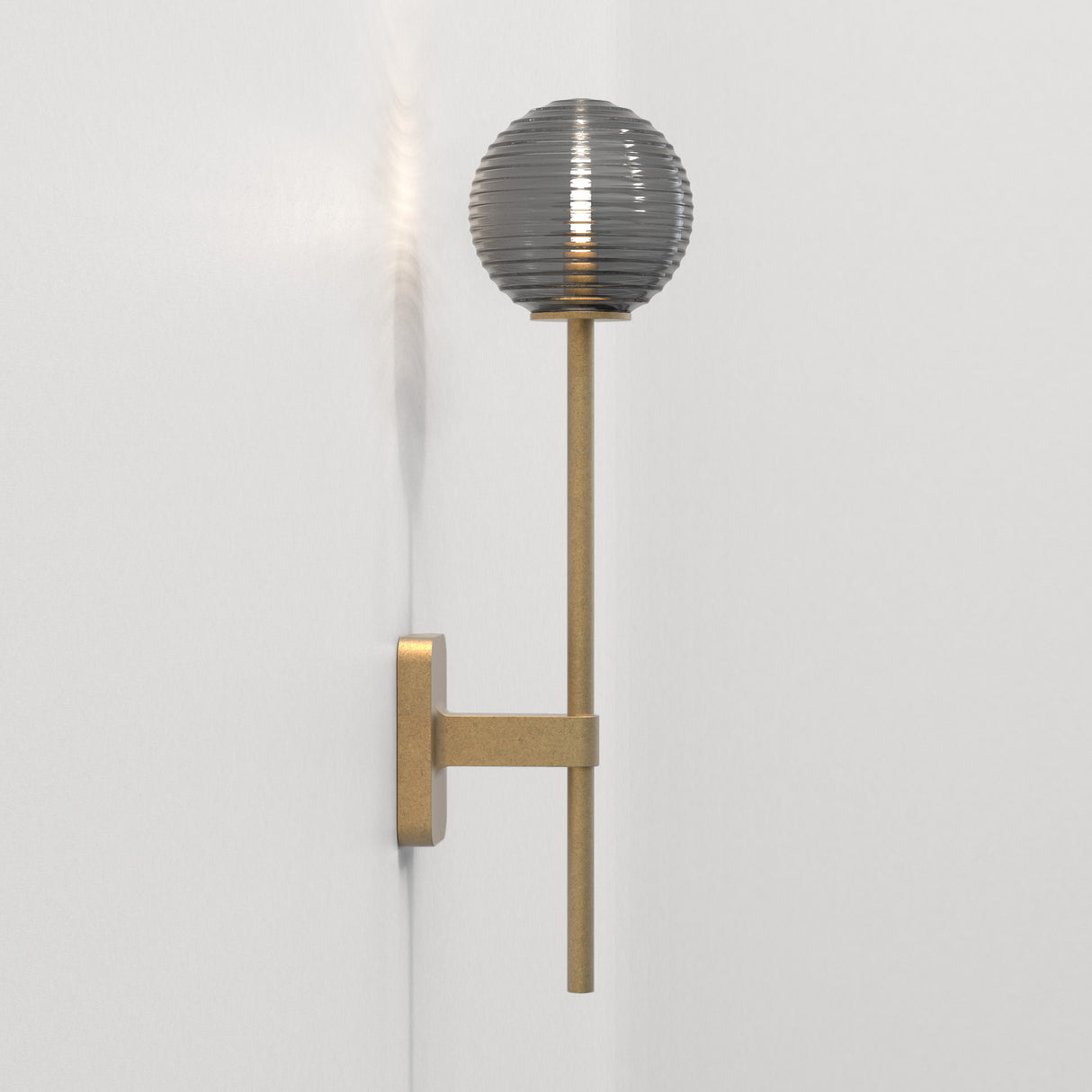 Astro Tacoma Single Grande Antique Brass Bathroom Wall Light