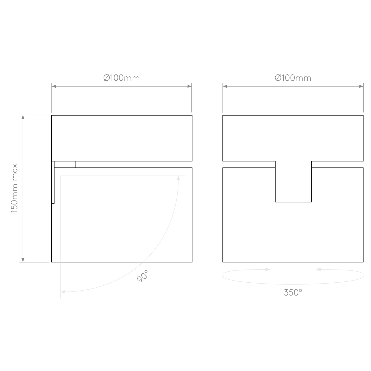 Astro Lynx Matt Black Interior Spotlight
