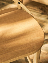 Garden Trading Ferndale Cross Back Bar Stool - Oak Wood, Natural