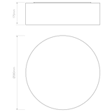 Astro Cambria 580 PuttyCeiling Light Putty