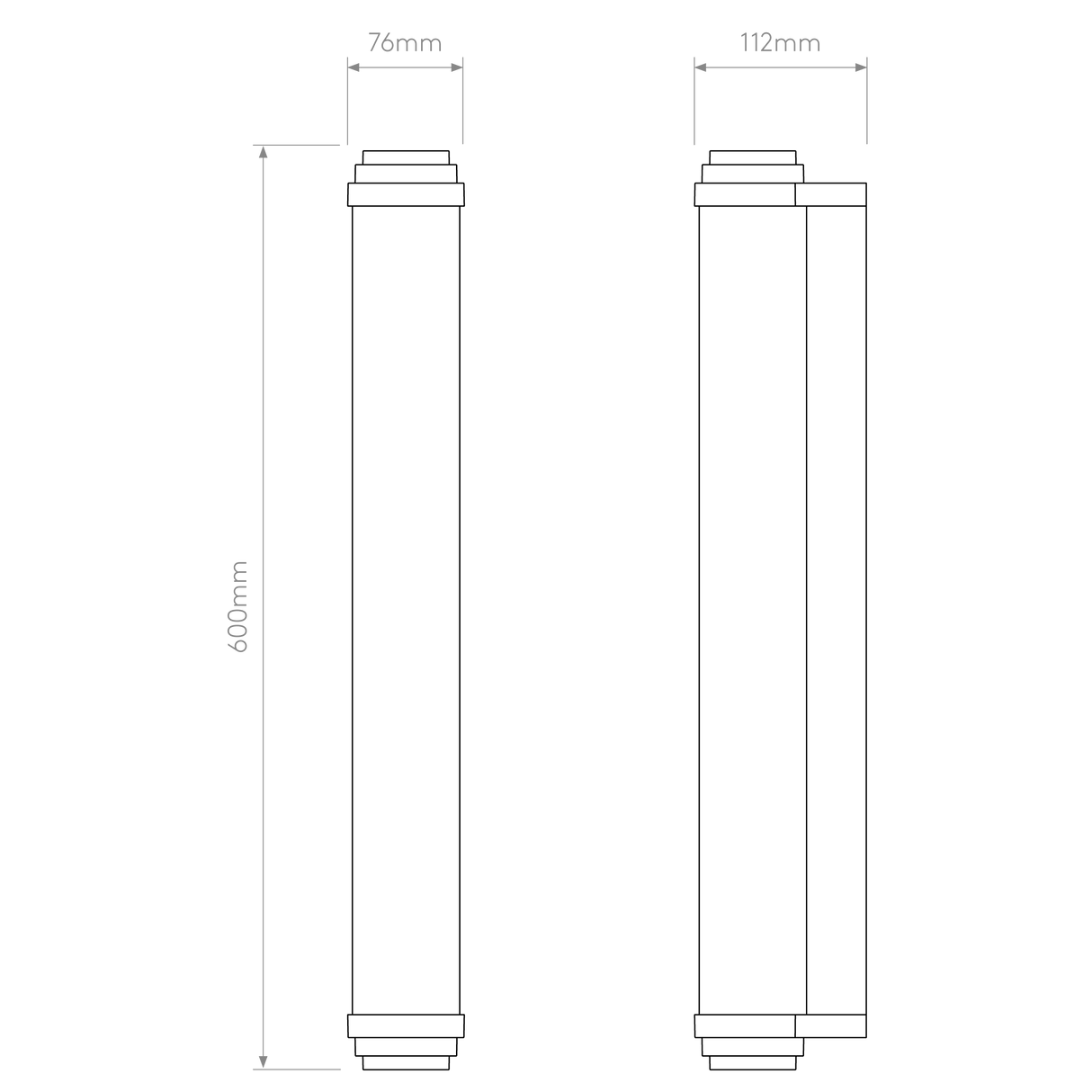 Astro Burlington 600 Phase Bronze Bathroom Wall Light