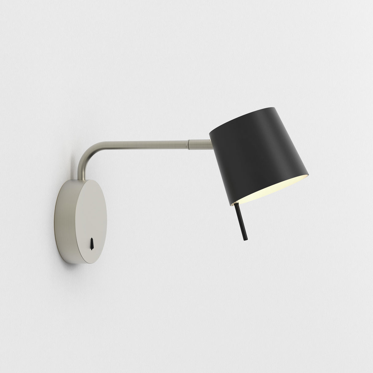 Astro Miura Swing Arm Base Matt Nickel Interior Wall Light