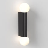 Astro Ortona Twin Matt Black Bathroom Wall Light