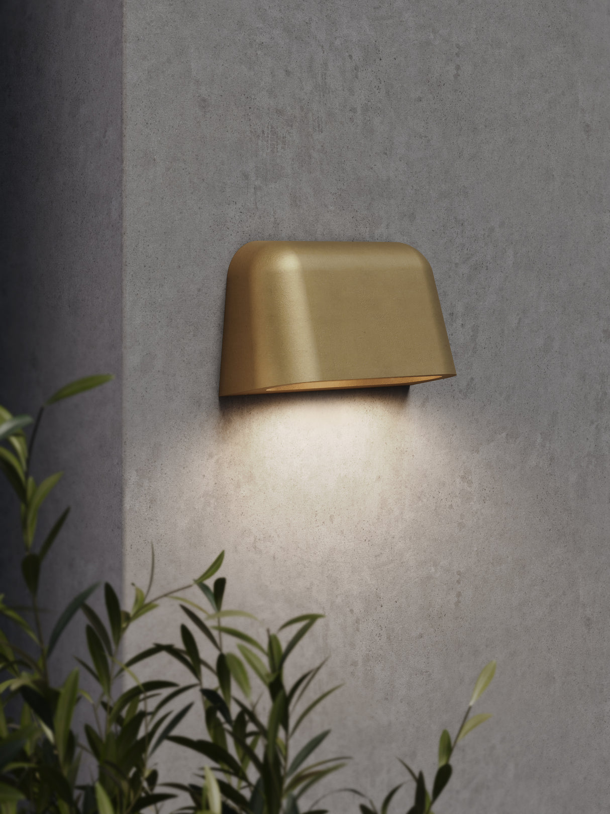 Astro Mast Twin Antique Brass Outdoor Wall Light