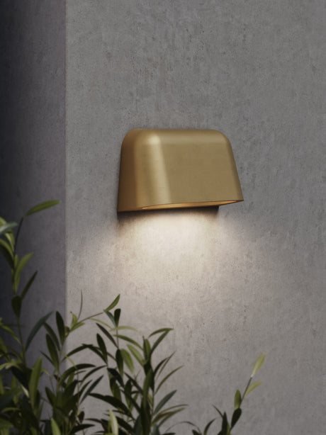 Astro Mast Twin Antique Brass Outdoor Wall Light