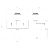 Astro Park Lane Reader LED Bronze Interior Combination Reader