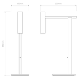 Astro Leda Desk Matt Black Interior Table Light Base