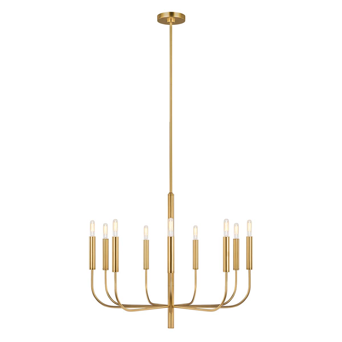 Feiss Brianna 9 Light Chandelier Brass
