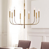 Feiss Brianna 9 Light Chandelier Brass
