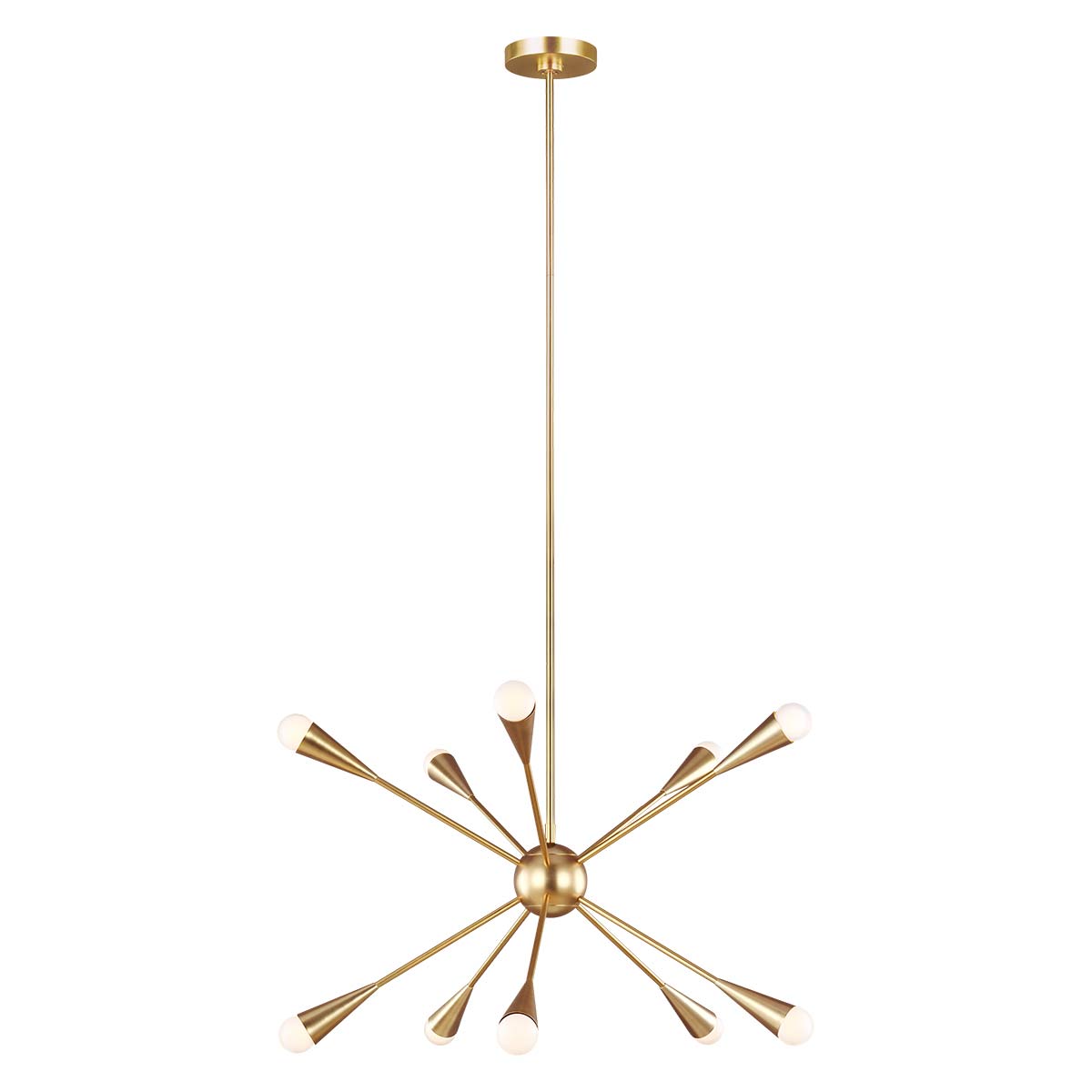 Feiss Jax 10 Light Chandelier Brass