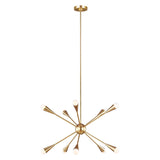 Feiss Jax 10 Light Chandelier Brass