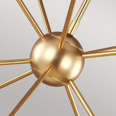 Feiss Jax 10 Light Chandelier Brass