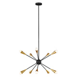 Feiss Jax 10 Light Chandelier Black