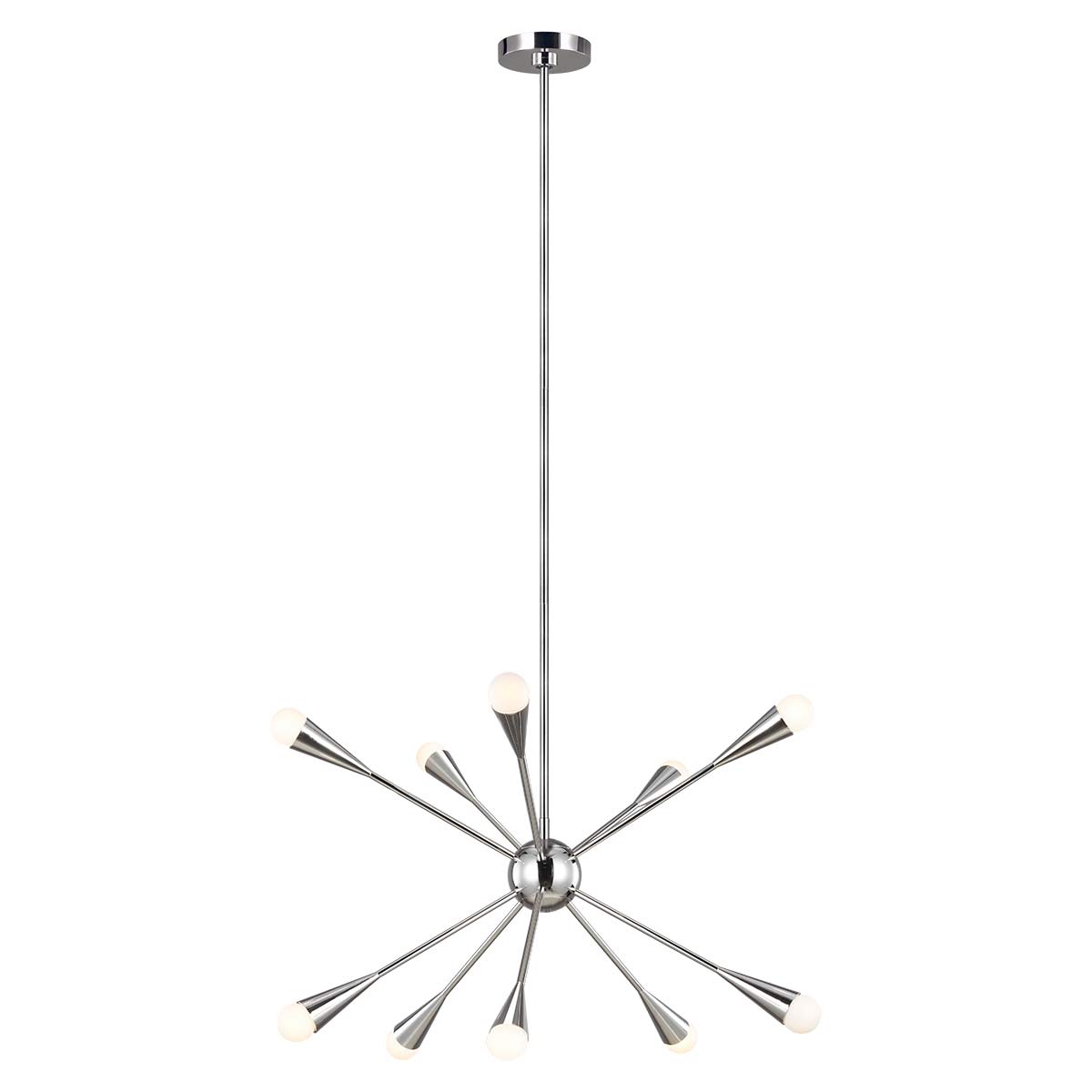 Feiss Jax 10 Light Chandelier Silver
