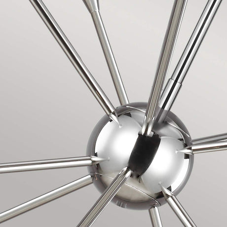 Feiss Jax 10 Light Chandelier Silver