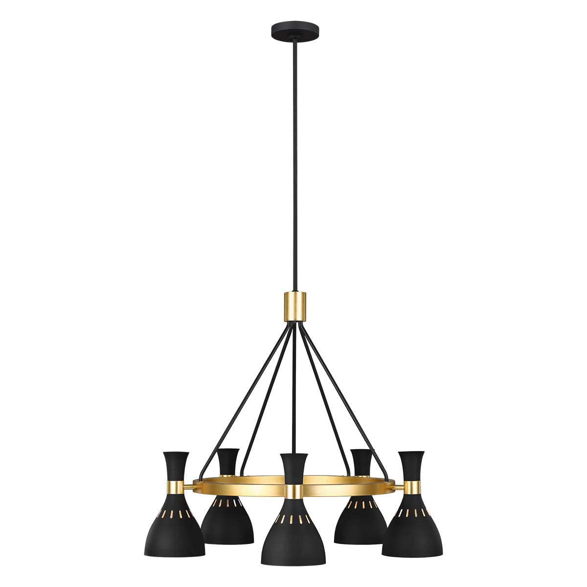Feiss Joan 5 Light Chandelier Black