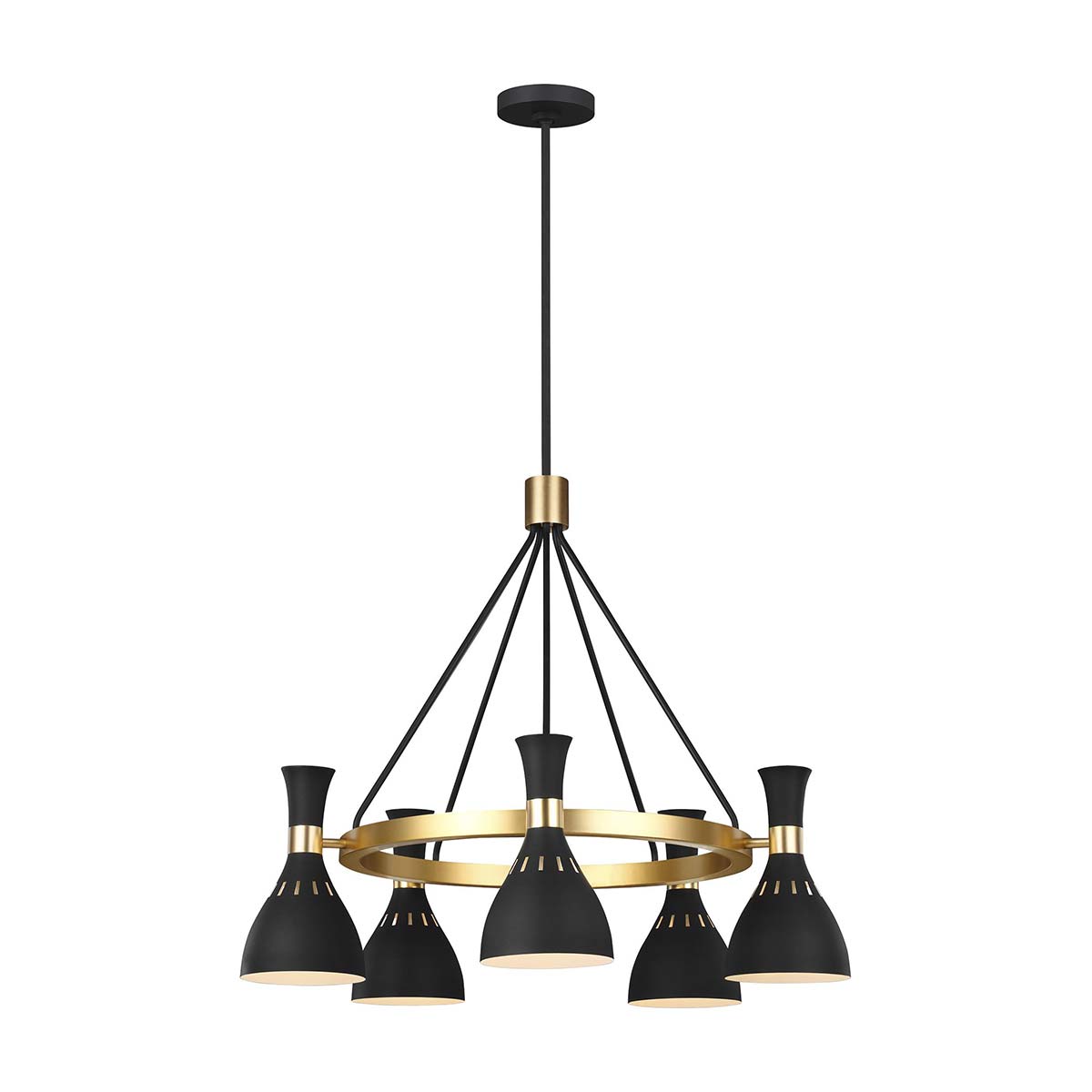 Feiss Joan 5 Light Chandelier Black