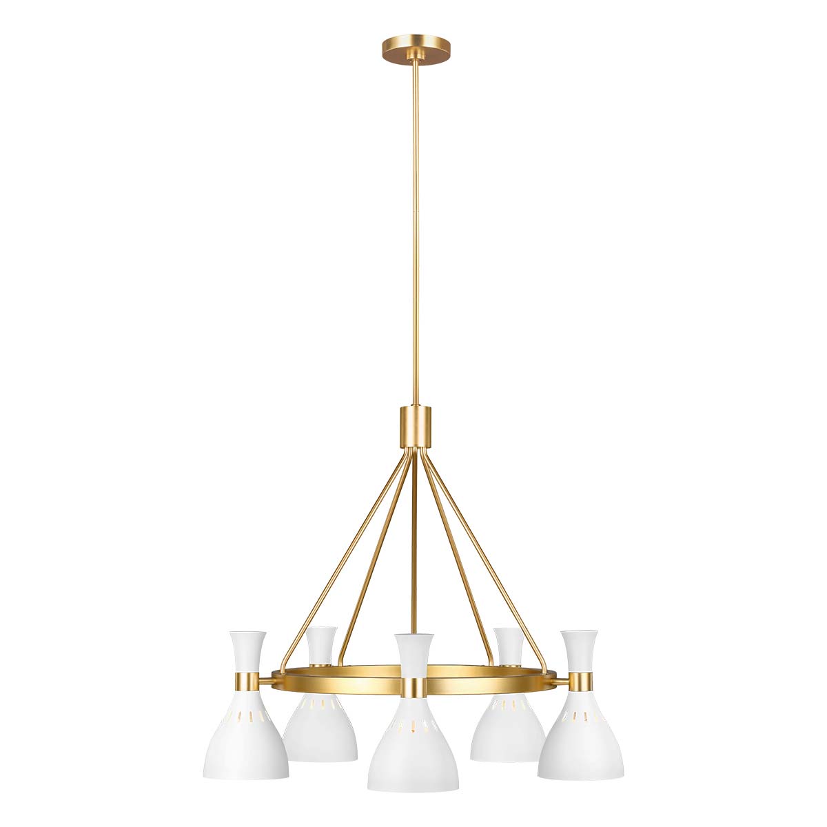 Feiss Joan 5 Light Chandelier White