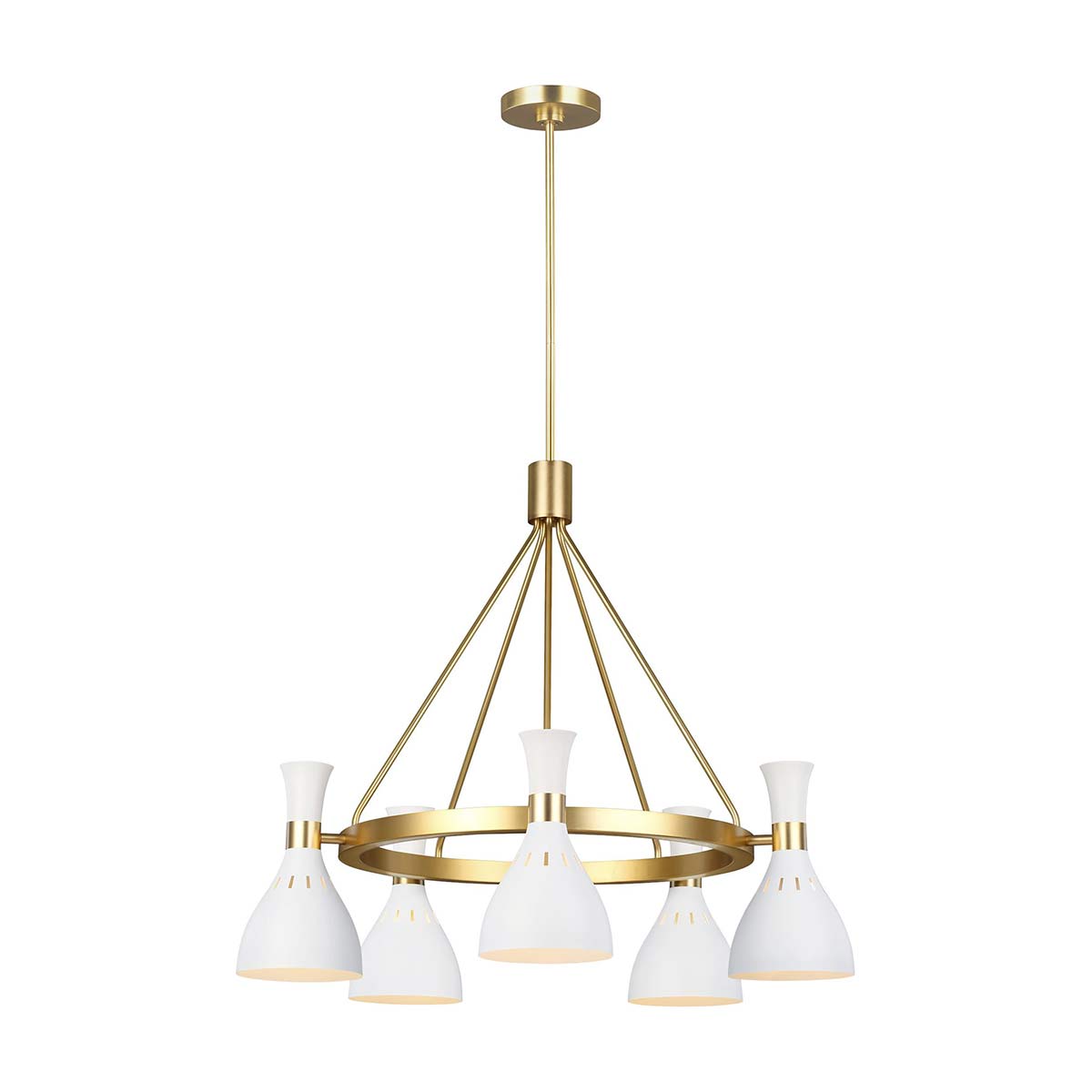 Feiss Joan 5 Light Chandelier White