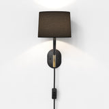Astro Arbor Plug-In Matt Black Interior Wall Light