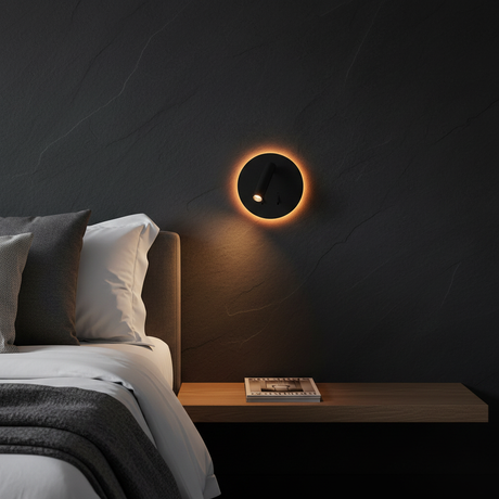 Franklite Luca LED Reading Wall Light - Moody Bedroom