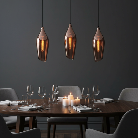 Franklite Taper Copper Pendant - Dining Room