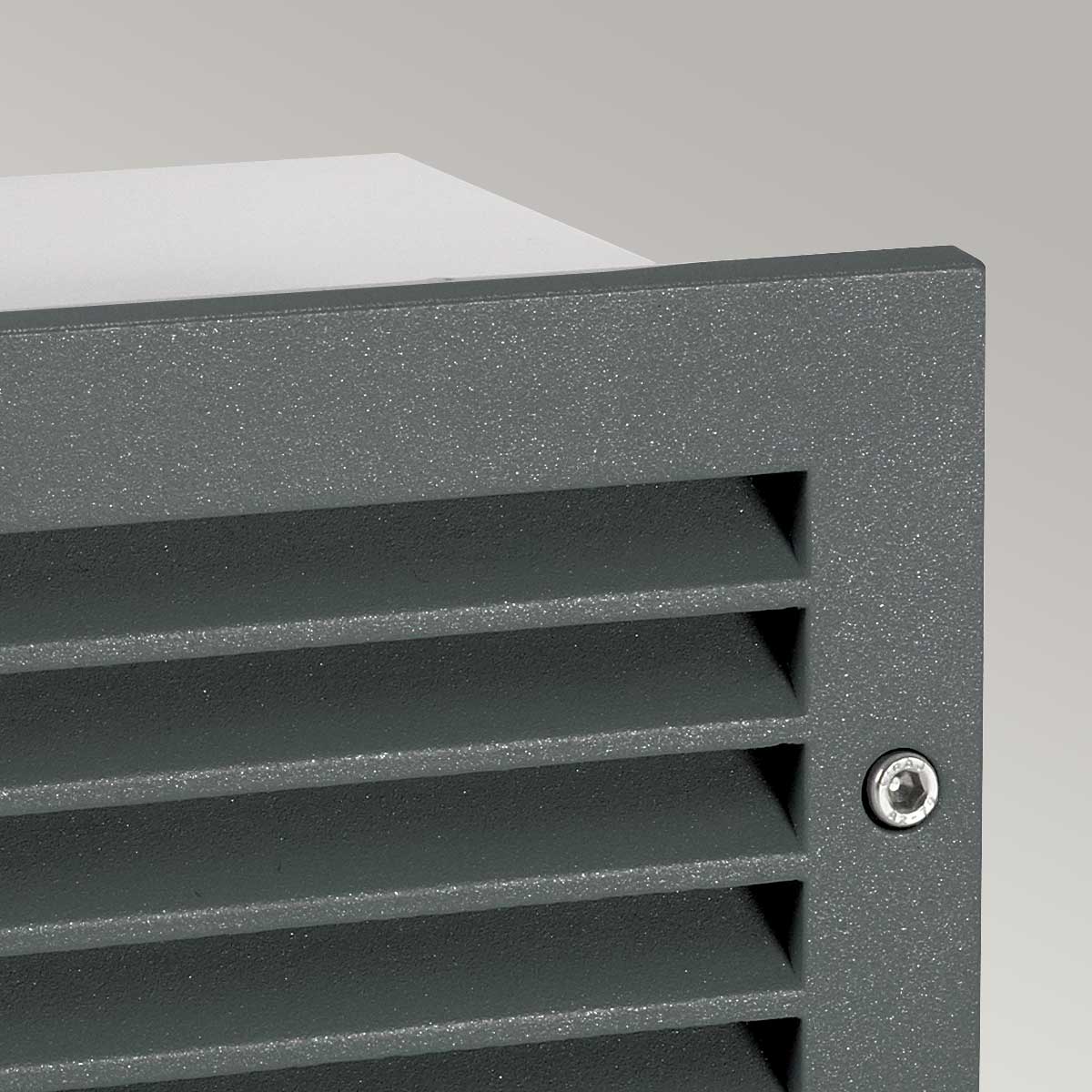 Norlys Grimstad LED Recessed Louvre Wall Light Graphite