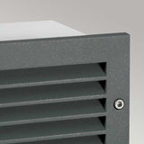 Norlys Grimstad LED Recessed Louvre Wall Light Graphite