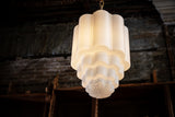 Soho Lighting Glasshouse Polished Brass Opal Art Deco Pendant Light