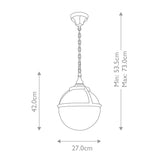Elstead Glenbeigh 1 Light Chain Lantern