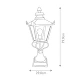 Elstead Grampian 1 Light Pedestal Lantern