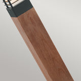 Norlys Halmstad 1 Light Large Wooden Bollard - Black