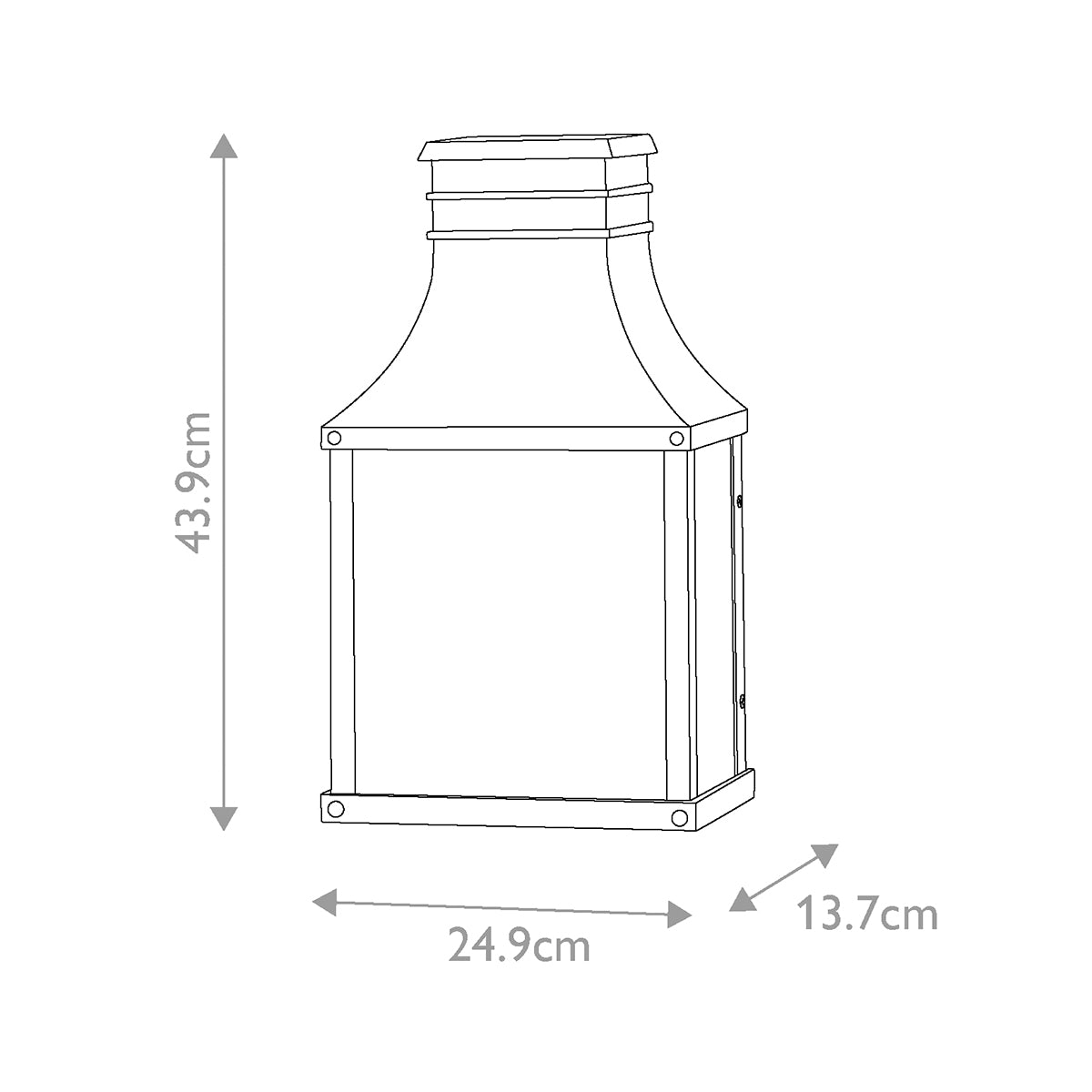 Hinkley Beacon Hill 2lt Half Wall Lantern