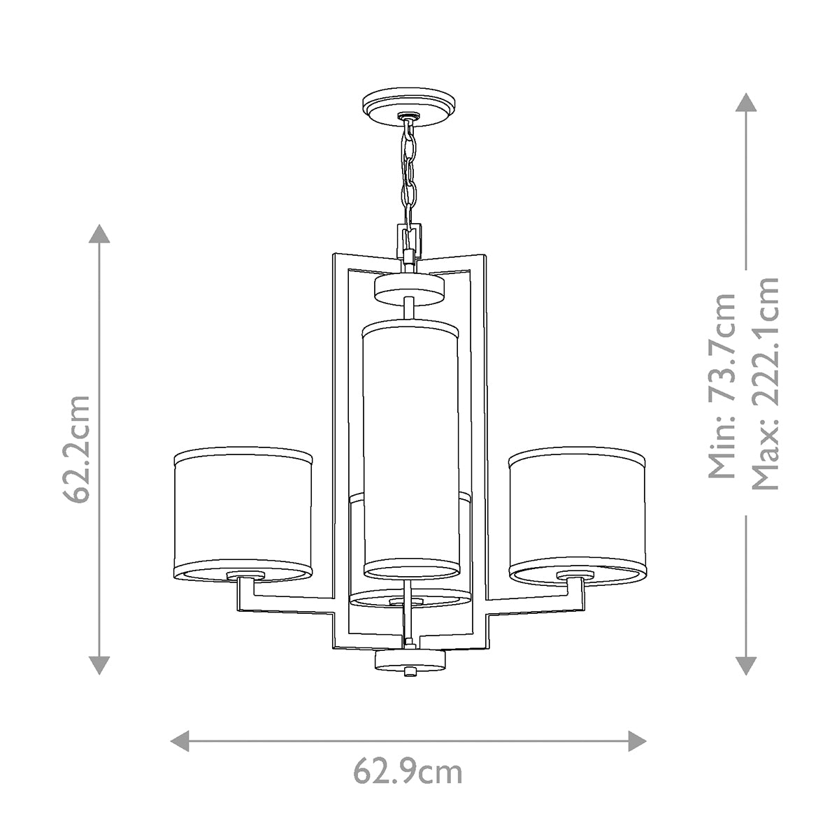 Hinkley 4 lt Hampton Chandelier