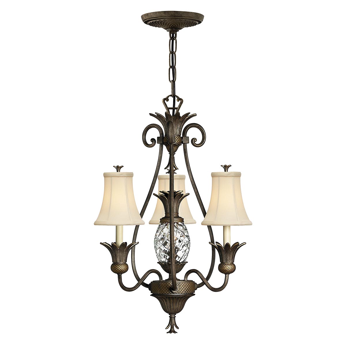 Hinkley Plantation 3 Light Chandelier Bronze