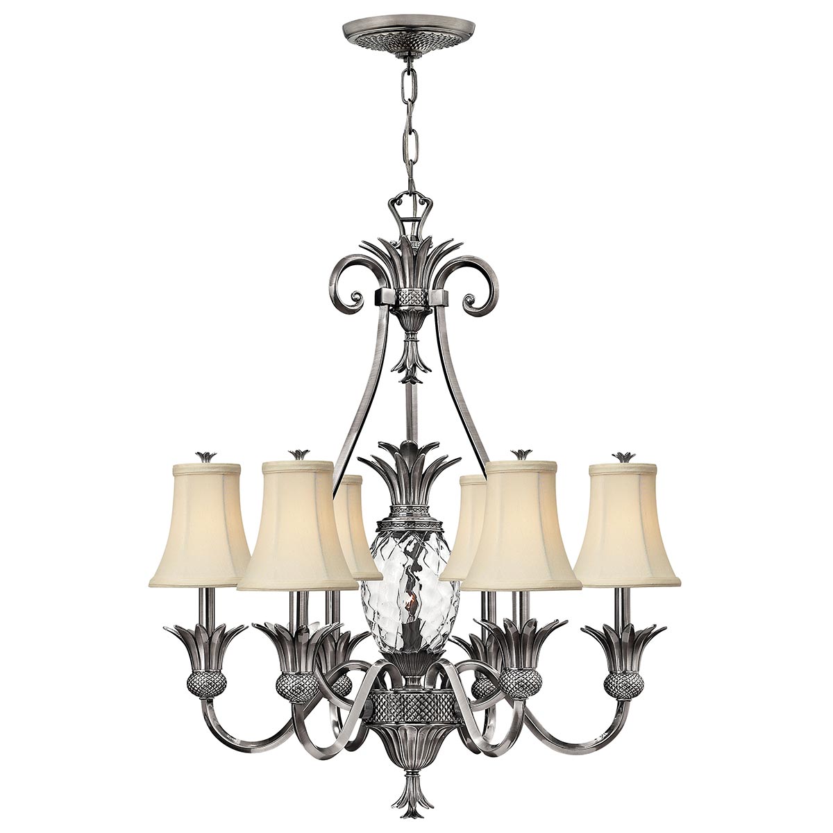 Hinkley Plantation 7 Light Chandelier Silver