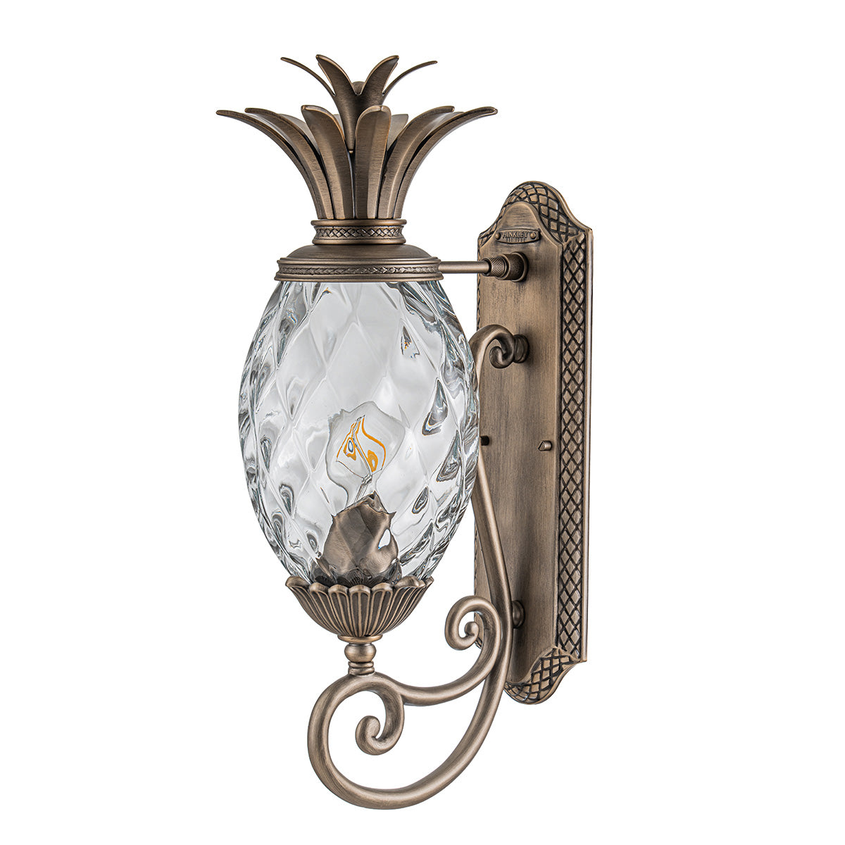 Hinkley Plantation 1lt Medium Wall Lantern Bronze