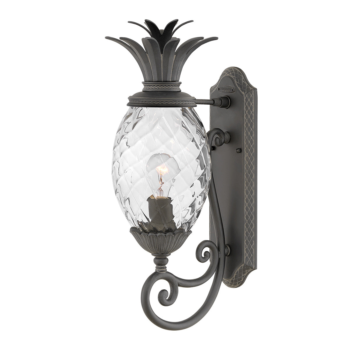 Hinkley Plantation 1lt Medium Wall Lantern Black