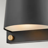 Hinkley Scout 1lt Small Wall Light Black
