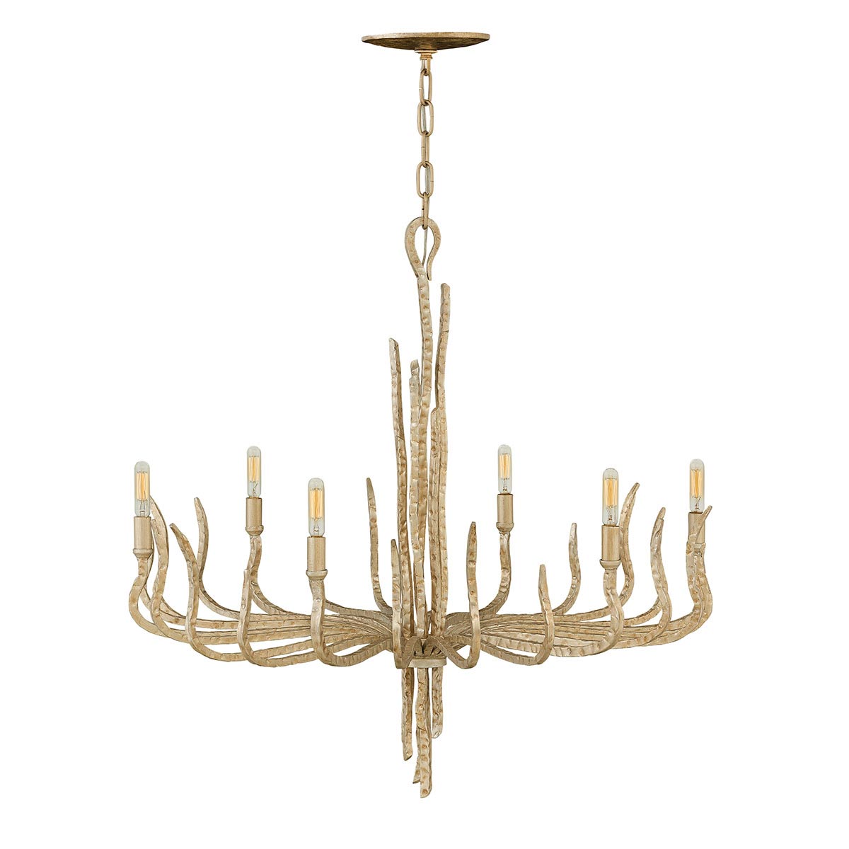 Hinkley Spyre 6 Light Chandelier Gold