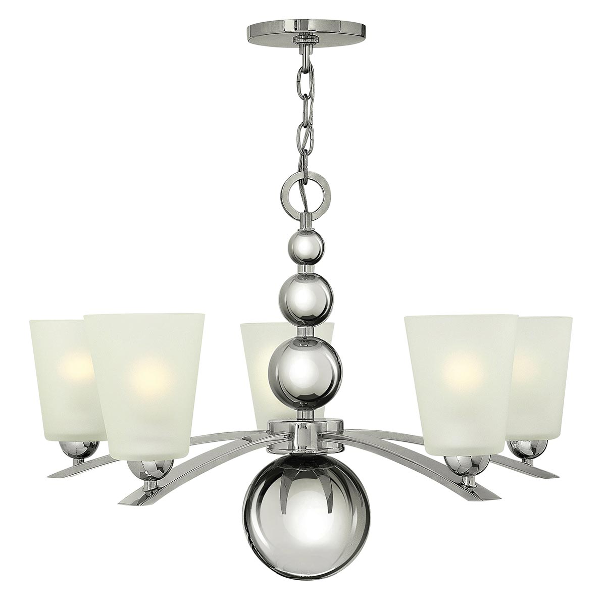 Hinkley Zelda 5 Light Chandelier Silver