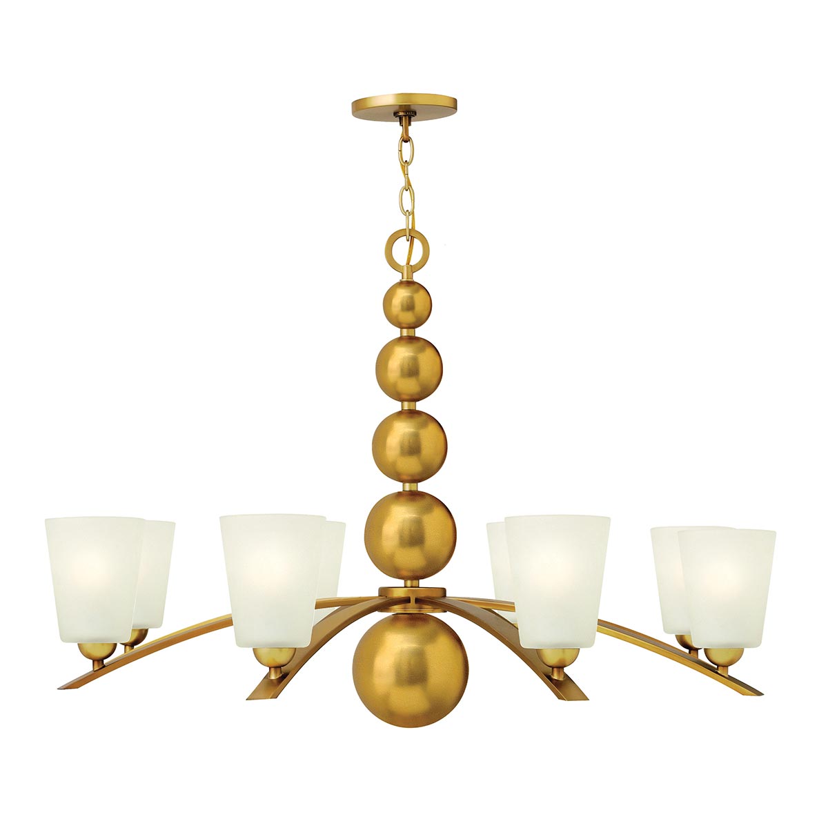 Hinkley Zelda 8 Light Chandelier Brass