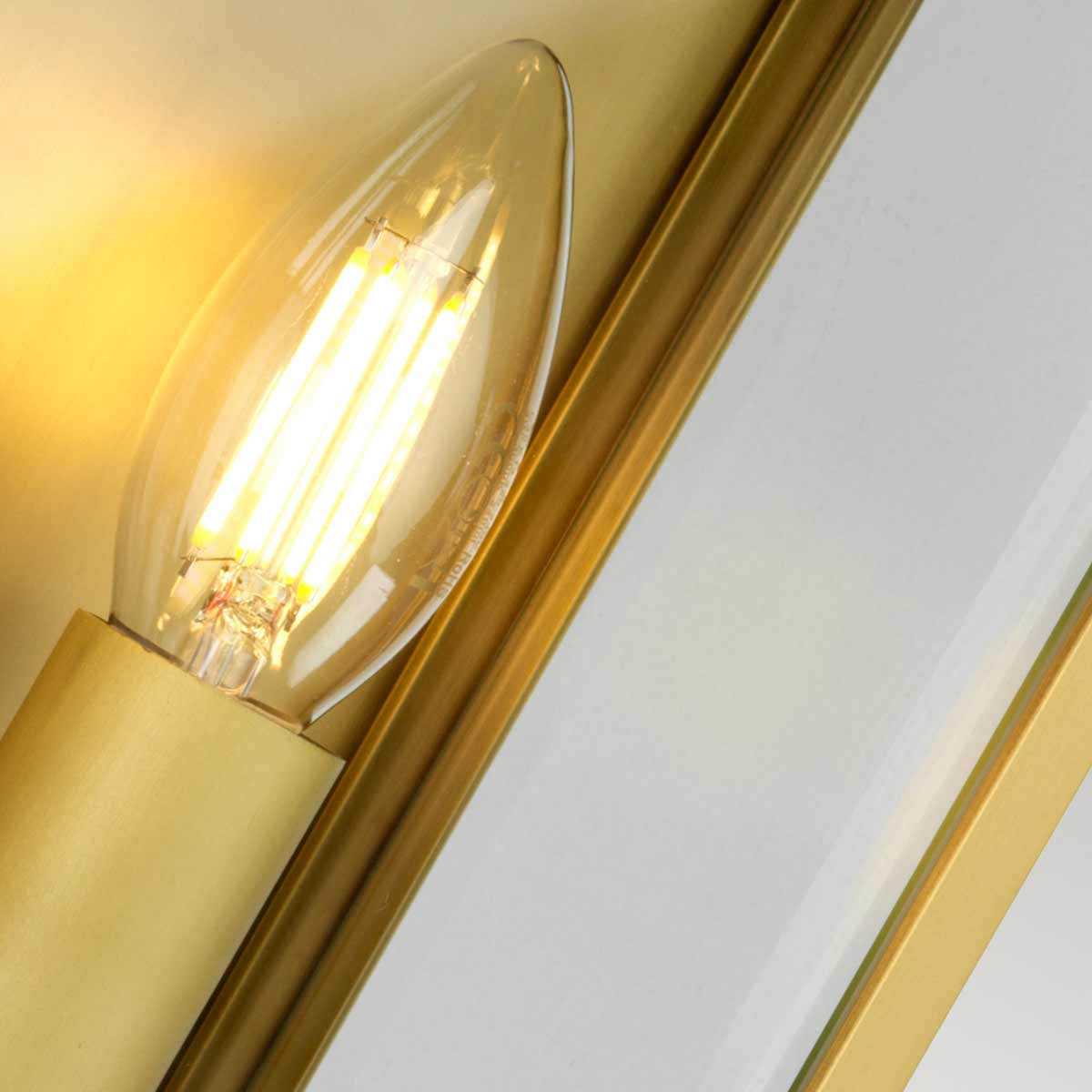 Elstead Holborn 2 Light Medium Half Lantern Brass