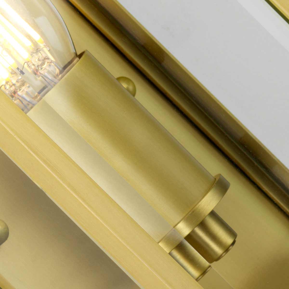 Elstead Holborn 1 Light Small Half Lantern Brass