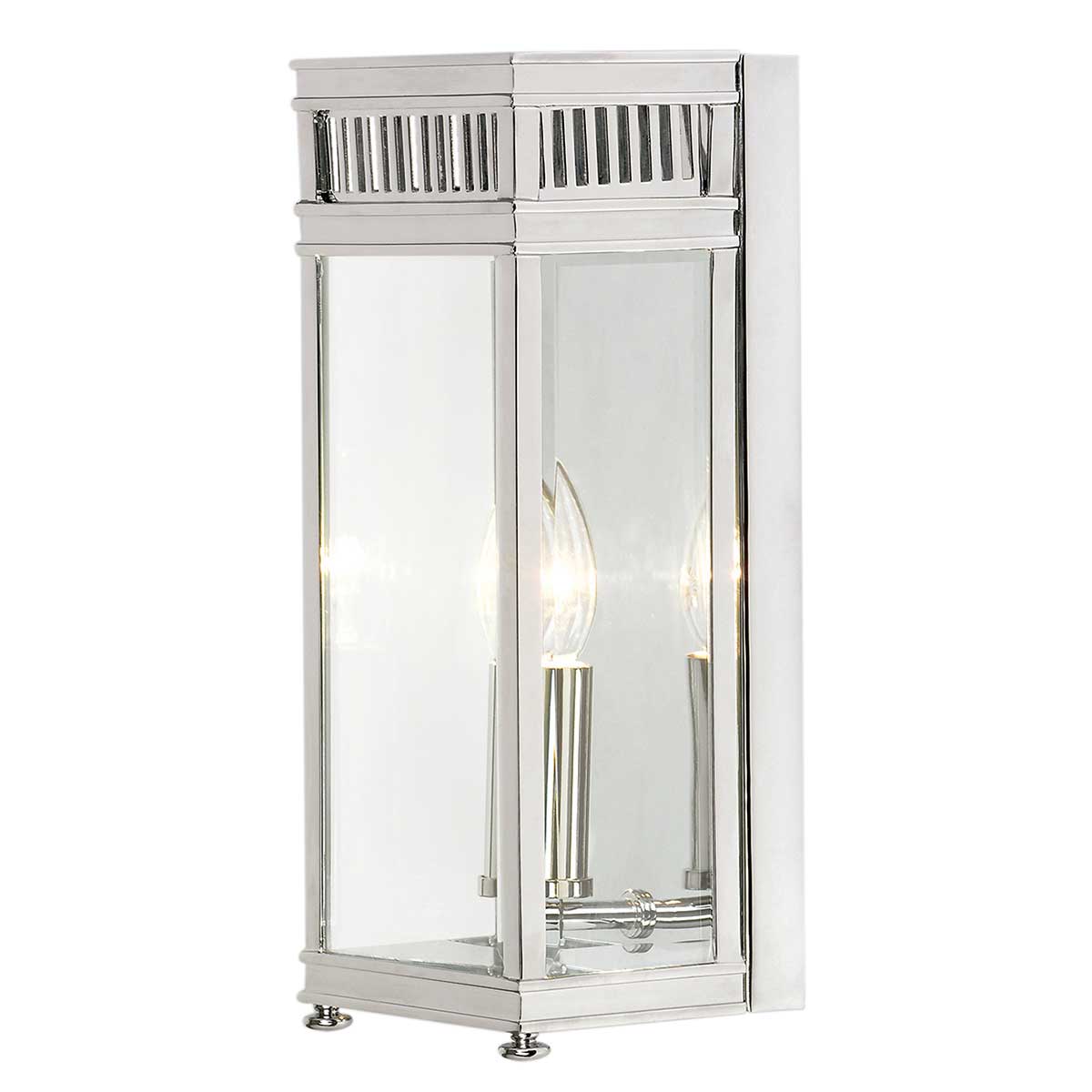 Elstead Holborn 1 Light Half Lantern Small Silver